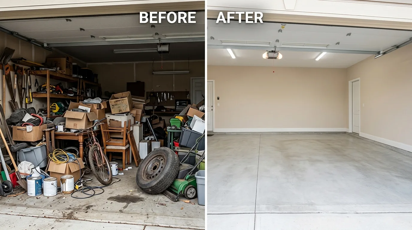 Before/after: furniture removal
