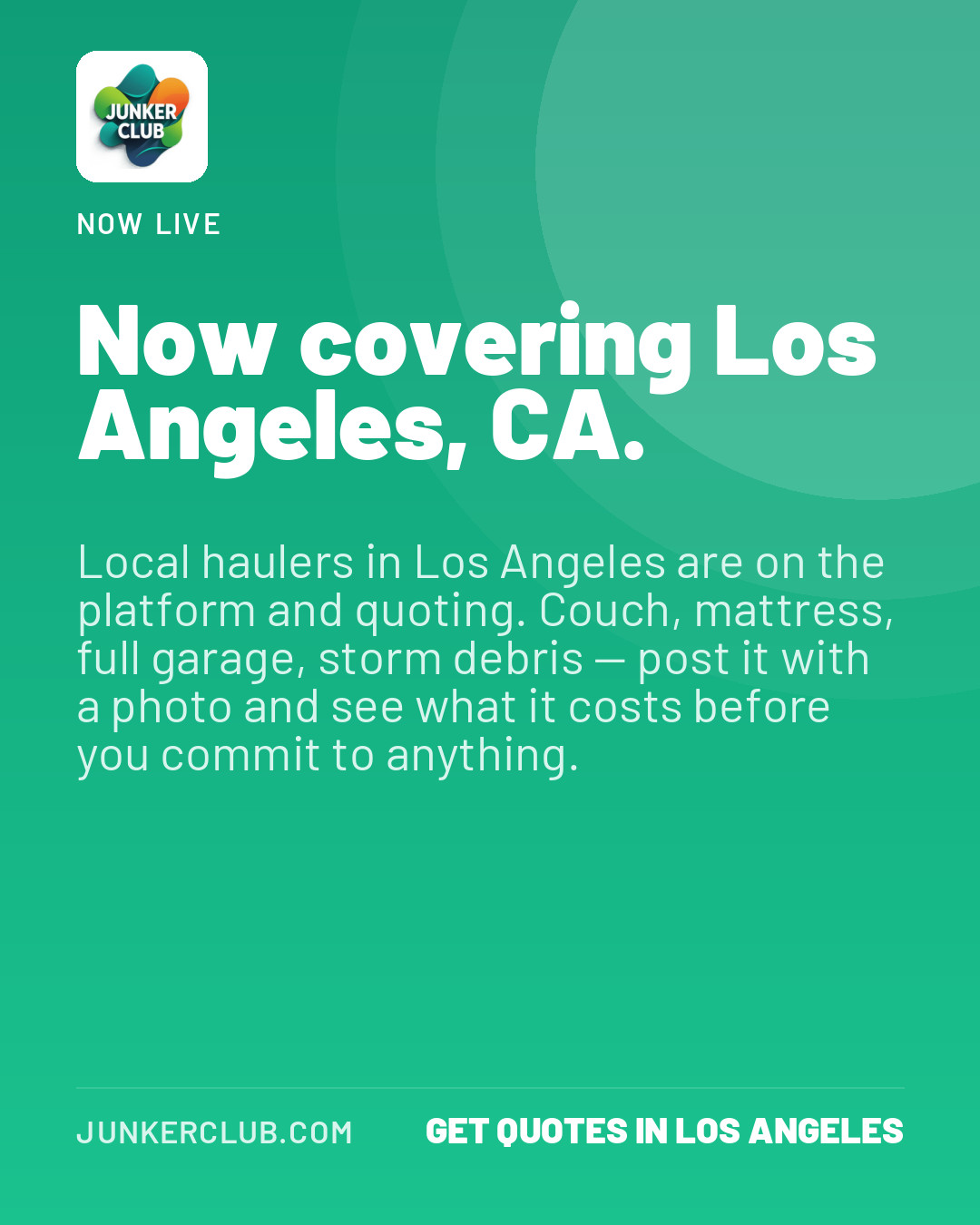 Now covering Los Angeles, CA.